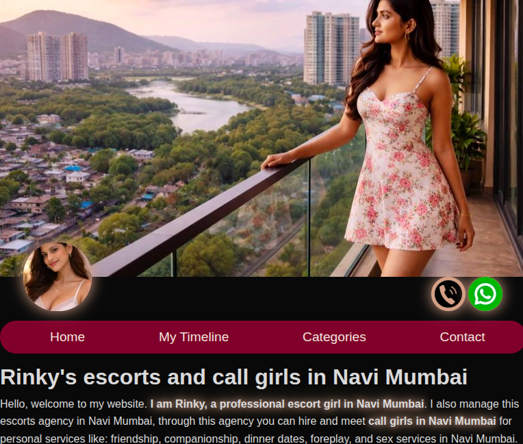 Navi Mumbai Escorts & Call Girls - Rinky.in - Escort services in Navi Mumbai