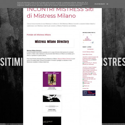 Mistress Milano Directory