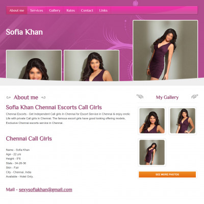Sofia Khan Chennai Escorts