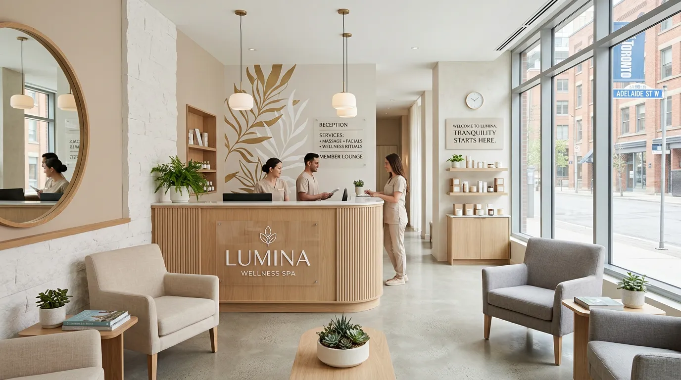 Modern Toronto spa reception area