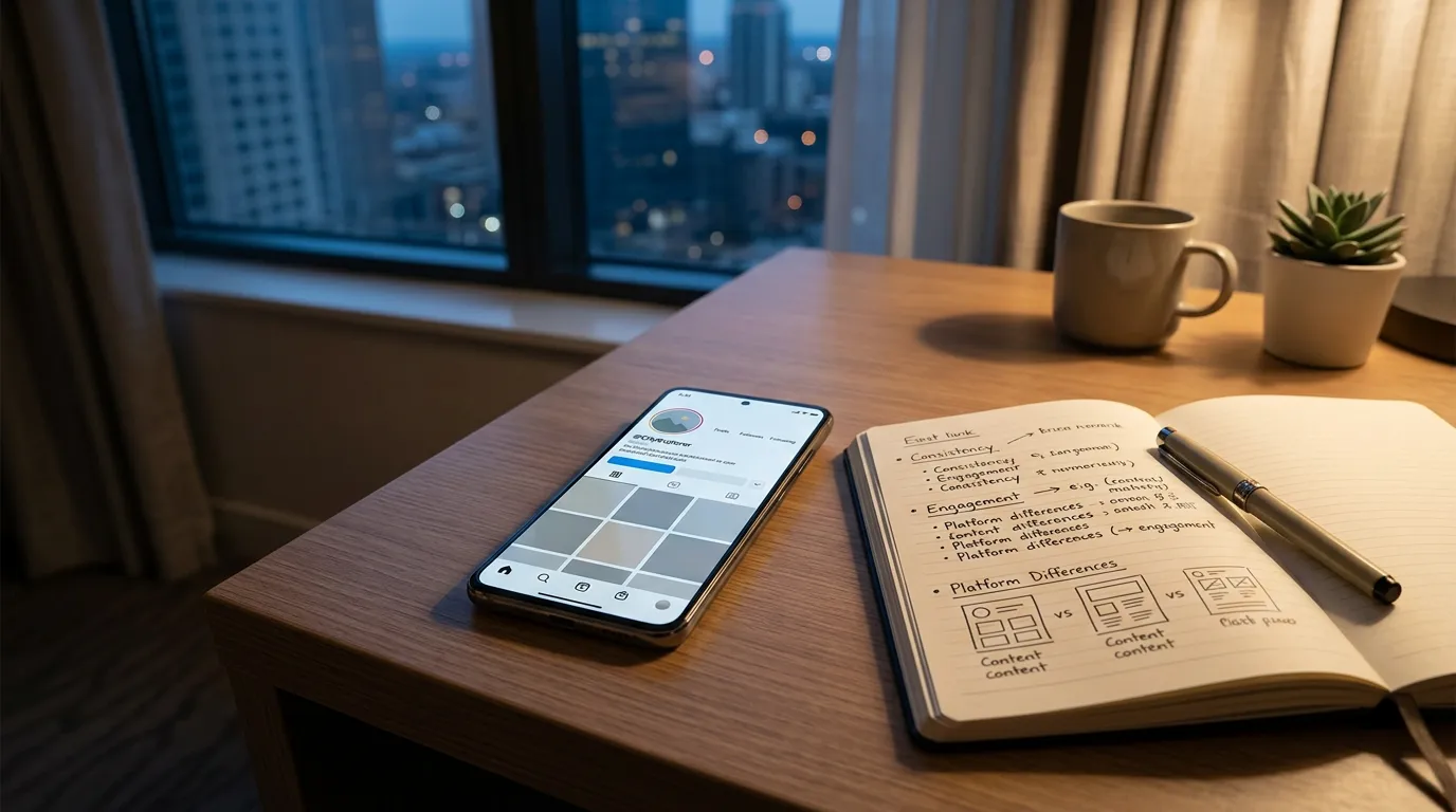 A profile audit scene showing careful directory comparison on a phone.