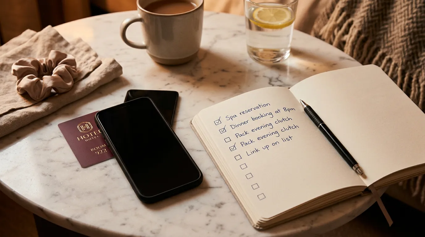 A checklist and phone used for a quick directory audit