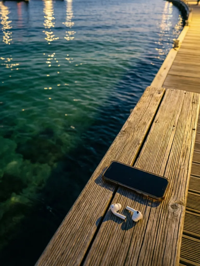 A smartphone and travel essentials on a marina bench in Malta, representing focused directory filtering.